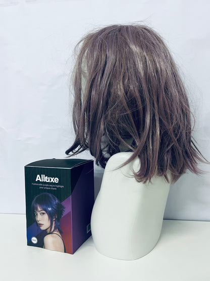 【Alluxe Fashion Purple Wig】—— Unique Charm Enhancing Hairstyle Accessory