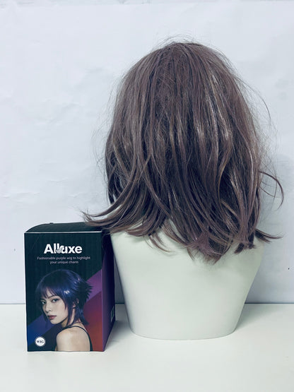 【Alluxe Fashion Purple Wig】—— Unique Charm Enhancing Hairstyle Accessory