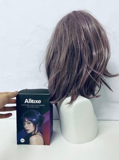 【Alluxe Fashion Purple Wig】—— Unique Charm Enhancing Hairstyle Accessory