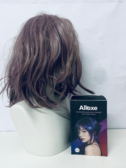 【Alluxe Fashion Purple Wig】—— Unique Charm Enhancing Hairstyle Accessory