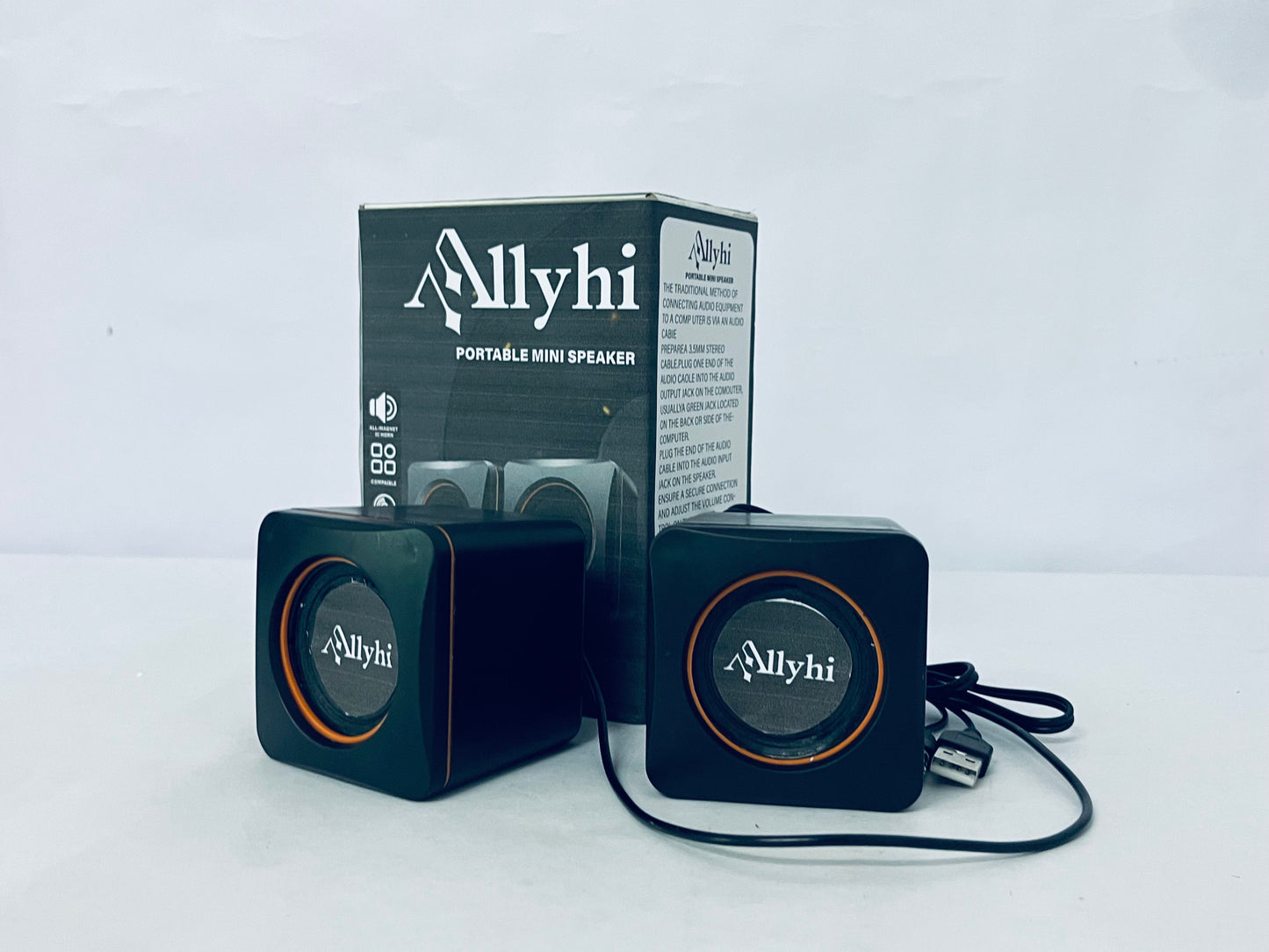 Allyhi Portable Mini Speaker: Compact Size, Stereo Sound, Your On-the-Go Audio Companion
