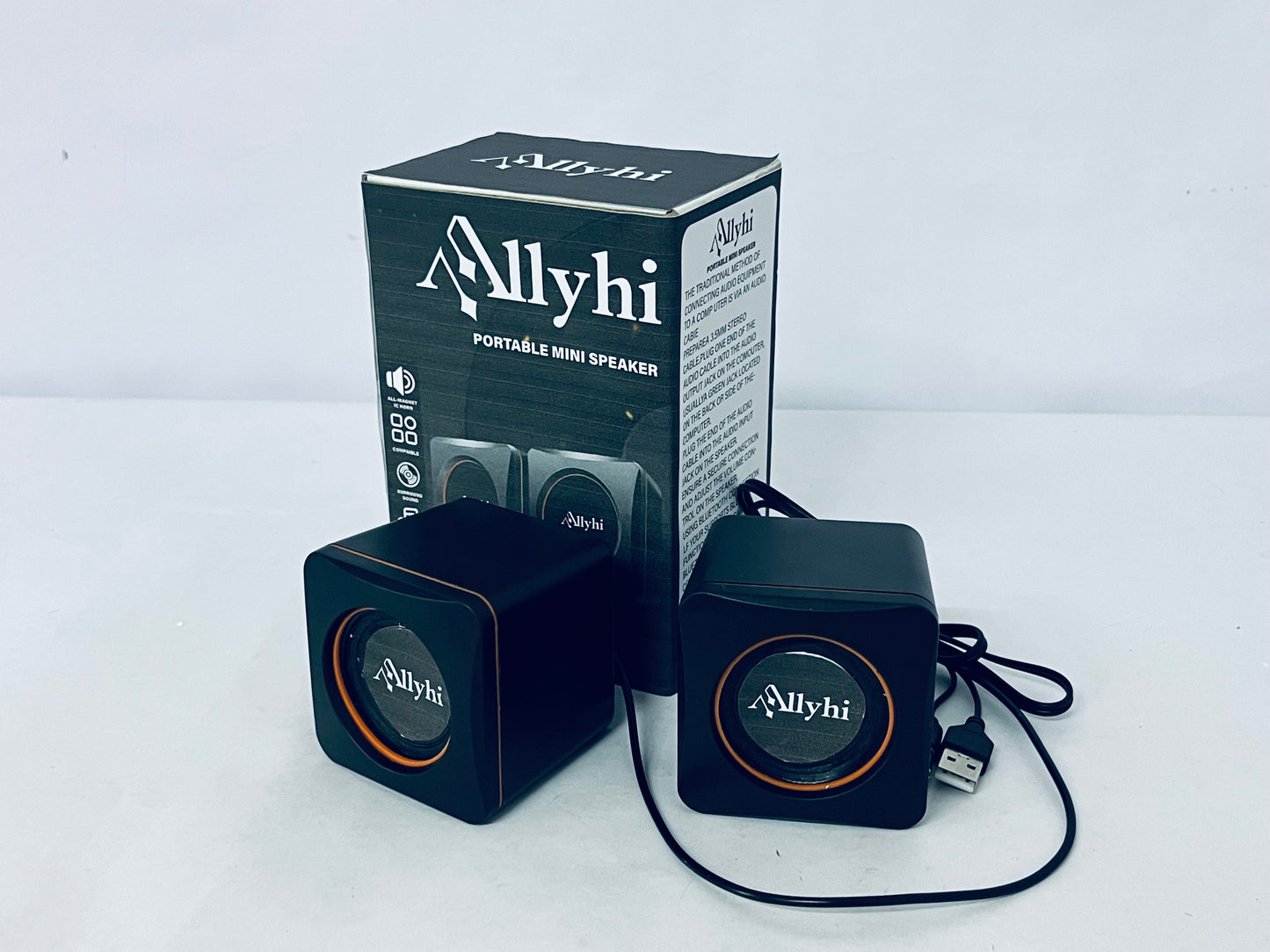 Allyhi Portable Mini Speaker: Compact Size, Stereo Sound, Your On-the-Go Audio Companion