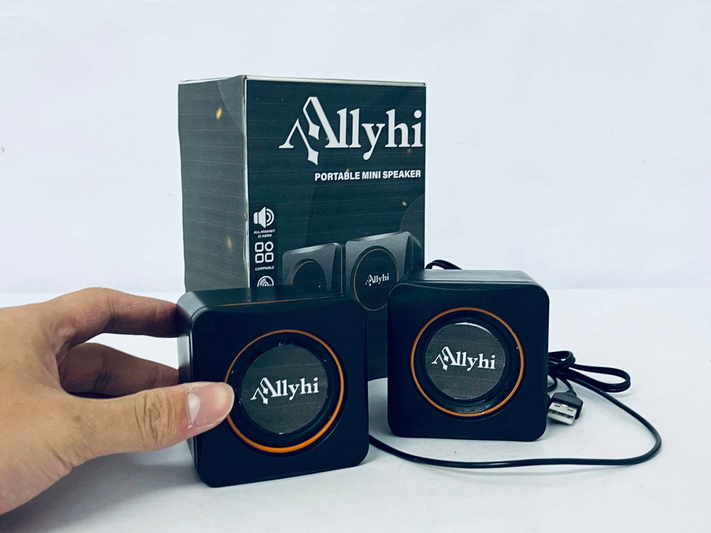 Allyhi Portable Mini Speaker: Compact Size, Stereo Sound, Your On-the-Go Audio Companion
