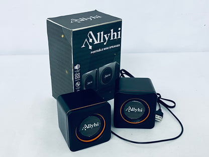 Allyhi Portable Mini Speaker: Compact Size, Stereo Sound, Your On-the-Go Audio Companion