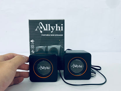 Allyhi Portable Mini Speaker: Compact Size, Stereo Sound, Your On-the-Go Audio Companion
