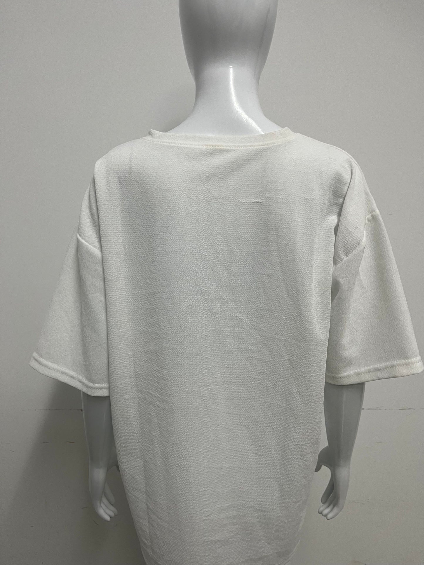 [Aloebaby Tee-shirts]-Minimalist Solid Color Crew Neck T-Shirt - Versatile Casual Basic