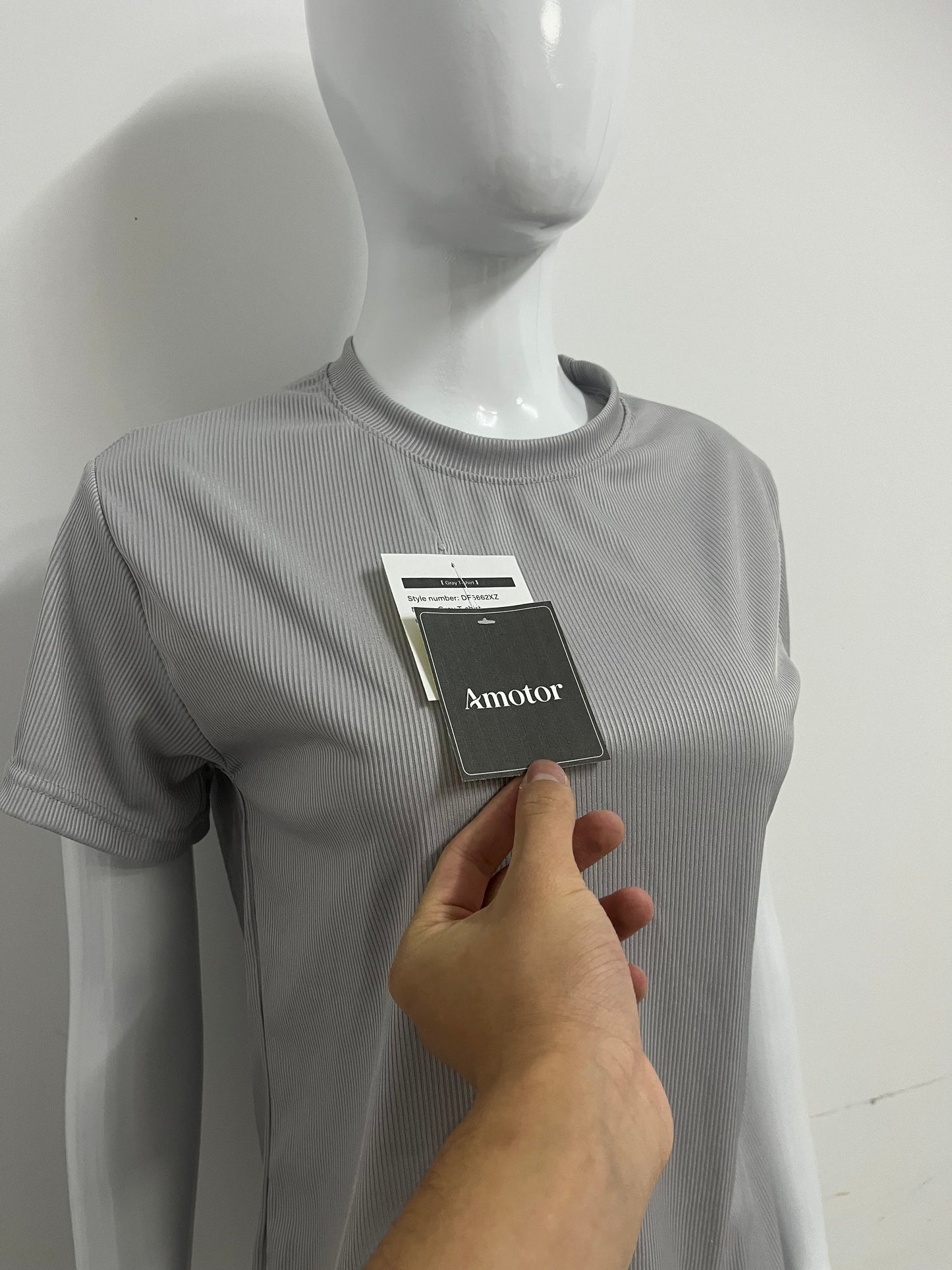 【Amotor Ribbed T-shirt】—— Versatile Essential for Daily Comfort & Style