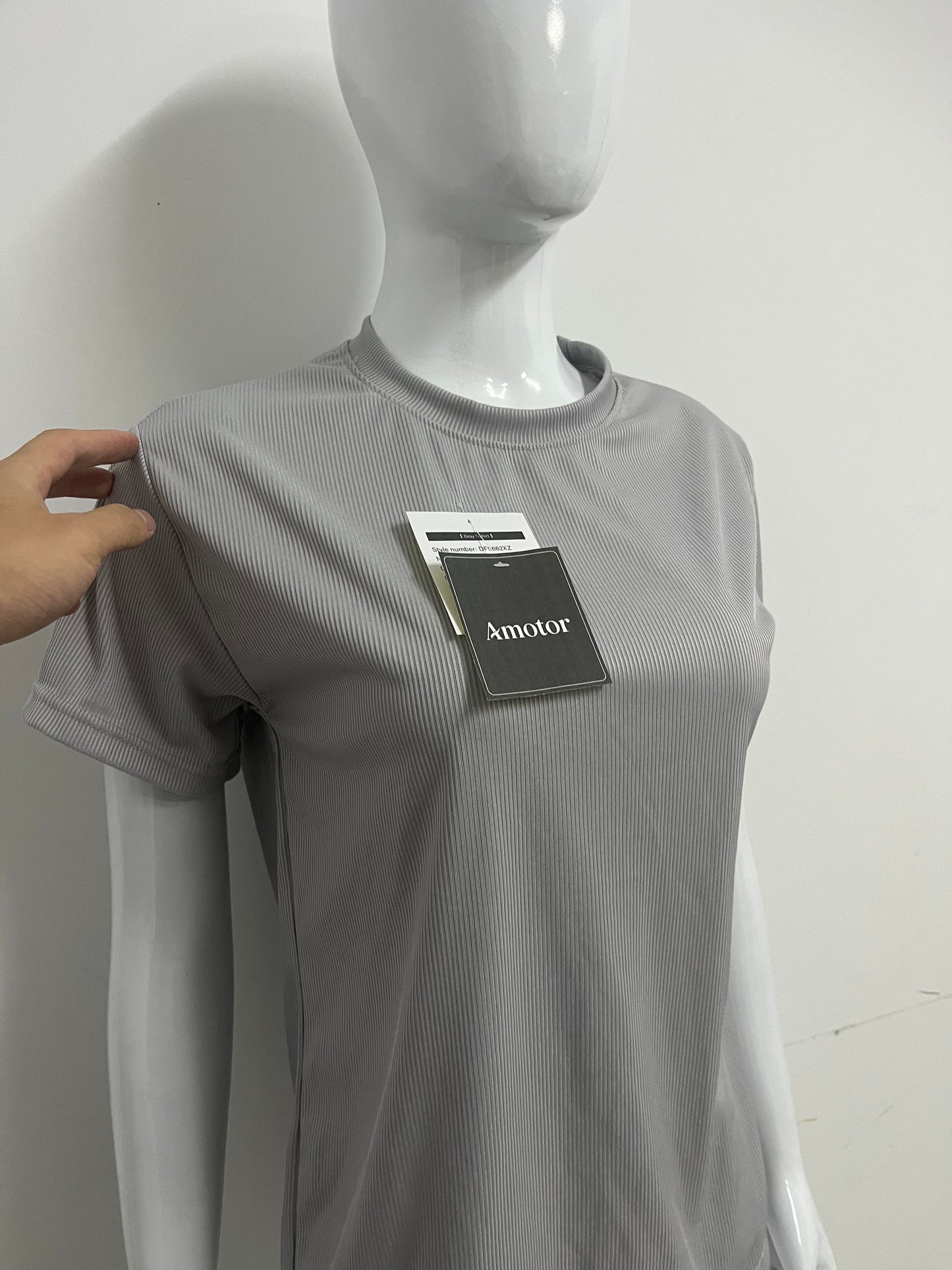 【Amotor Ribbed T-shirt】—— Versatile Essential for Daily Comfort & Style