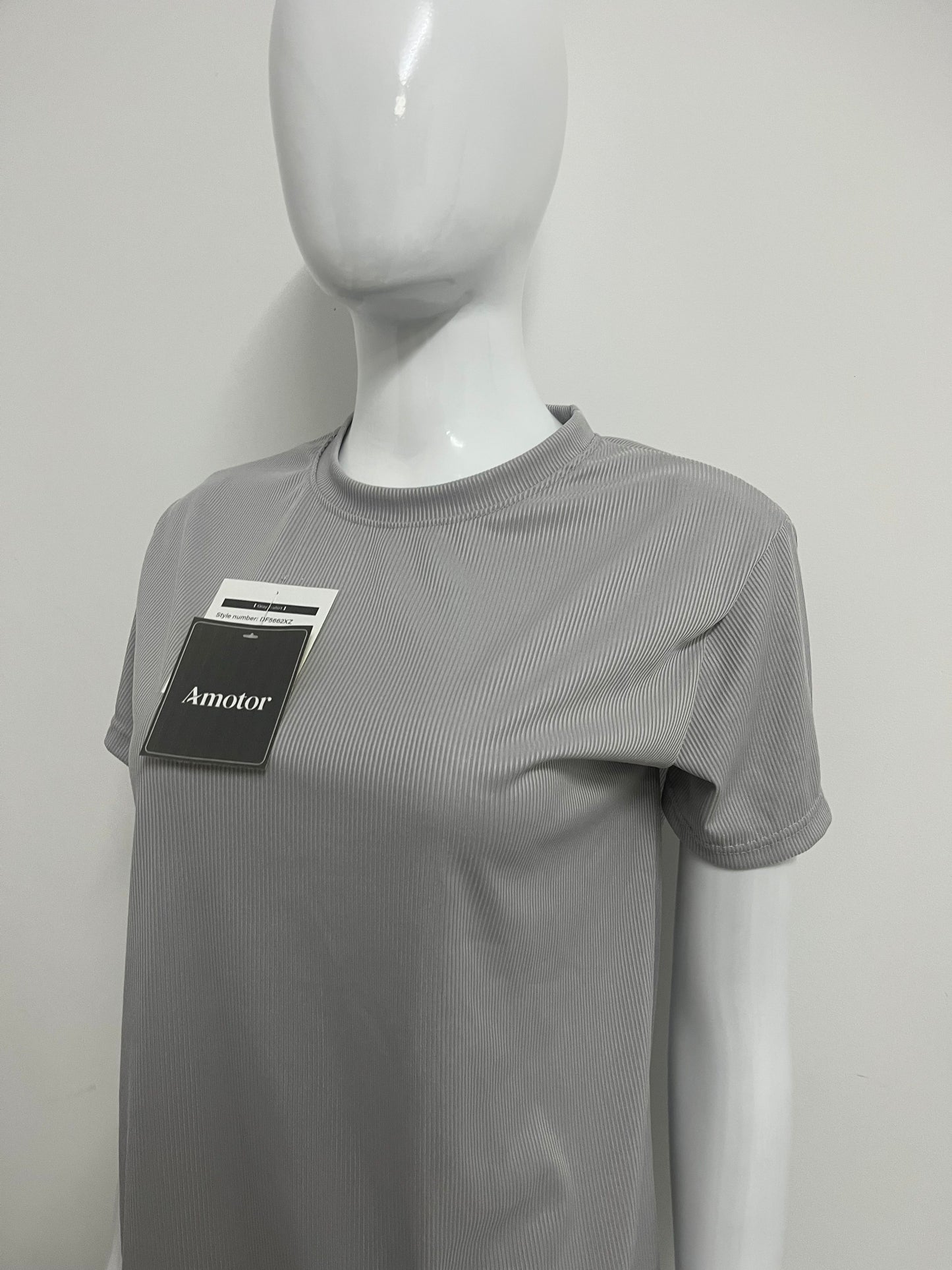 【Amotor Ribbed T-shirt】—— Versatile Essential for Daily Comfort & Style