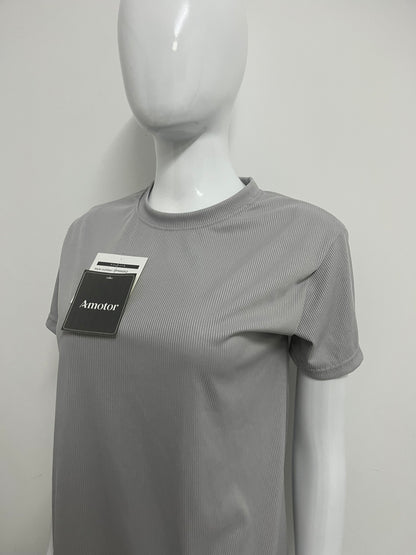 【Amotor Ribbed T-shirt】—— Versatile Essential for Daily Comfort & Style