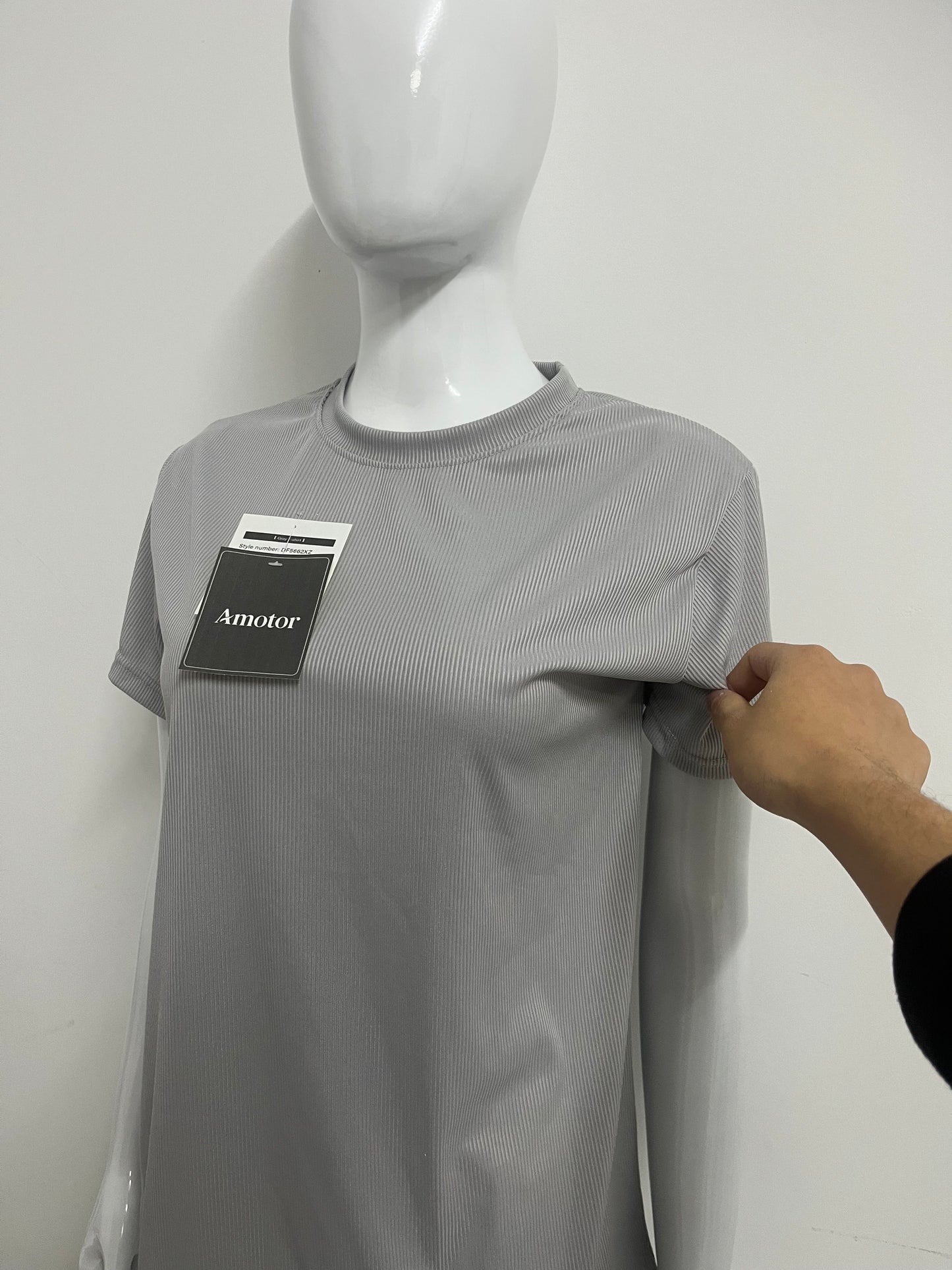 【Amotor Ribbed T-shirt】—— Versatile Essential for Daily Comfort & Style