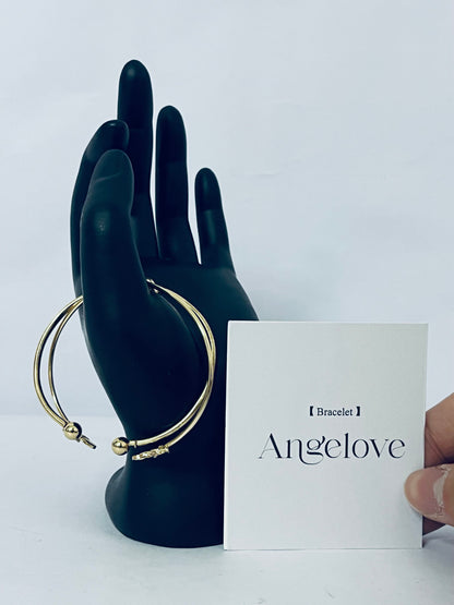 Angelove Simple Lines Cross Opening Bracelet Waterproof Fashion Jewelry Attractive Women Accessories Decoration Luxury Trendy Best For Gift