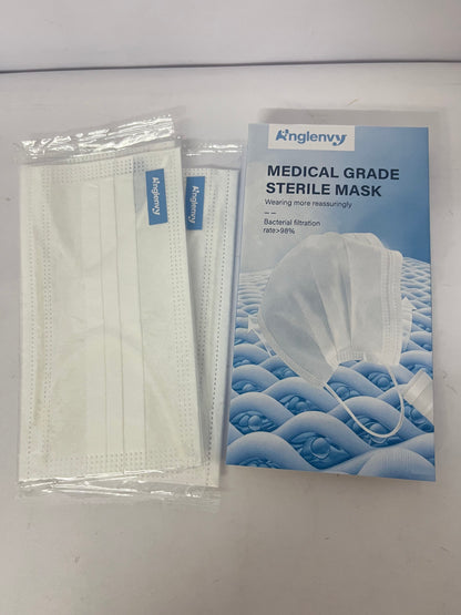 Anglenvy Medical Grade Sterile Mask | Bacterial Filtration Rate >98% | Safe & Comfortable Protection
