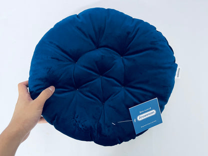 Answeroom Floor Cushion Pillow, Round Large Pillows Seating for Adults, Tufted Corduroy Floor Cushions for Living Room Tatami,Blue