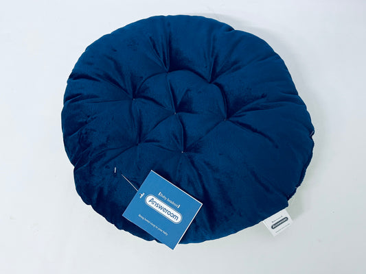 Answeroom Floor Cushion Pillow, Round Large Pillows Seating for Adults, Tufted Corduroy Floor Cushions for Living Room Tatami,Blue