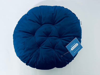 Answeroom Floor Cushion Pillow, Round Large Pillows Seating for Adults, Tufted Corduroy Floor Cushions for Living Room Tatami,Blue
