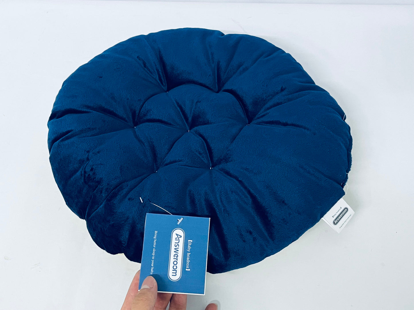 Answeroom Floor Cushion Pillow, Round Large Pillows Seating for Adults, Tufted Corduroy Floor Cushions for Living Room Tatami,Blue