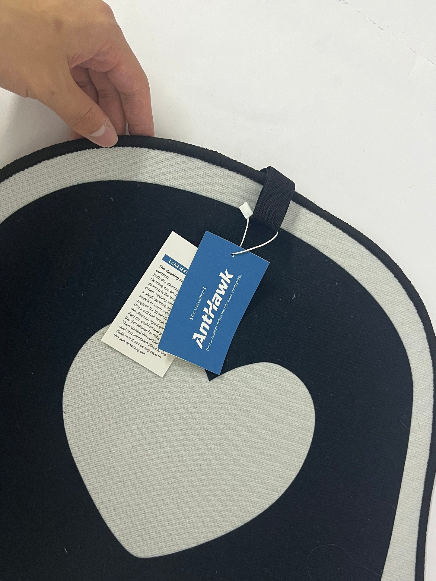 AntHawk Car Seat Pad, Heart-Shaped Anti-Slip & Stain-Resistant Seat Protector, Easy to Clean & Store, Stylish Interior Accessory for All Car Models