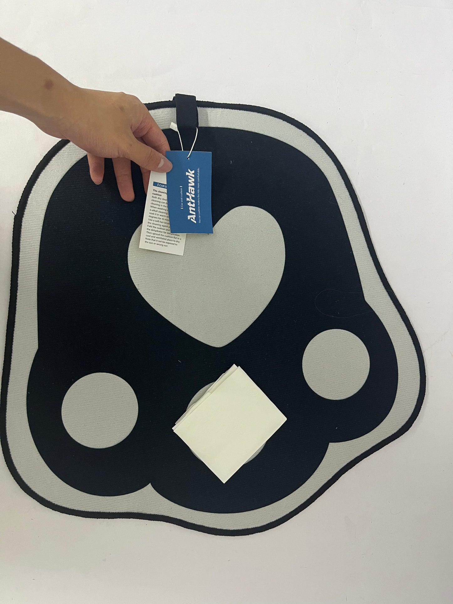 AntHawk Car Seat Pad, Heart-Shaped Anti-Slip & Stain-Resistant Seat Protector, Easy to Clean & Store, Stylish Interior Accessory for All Car Models
