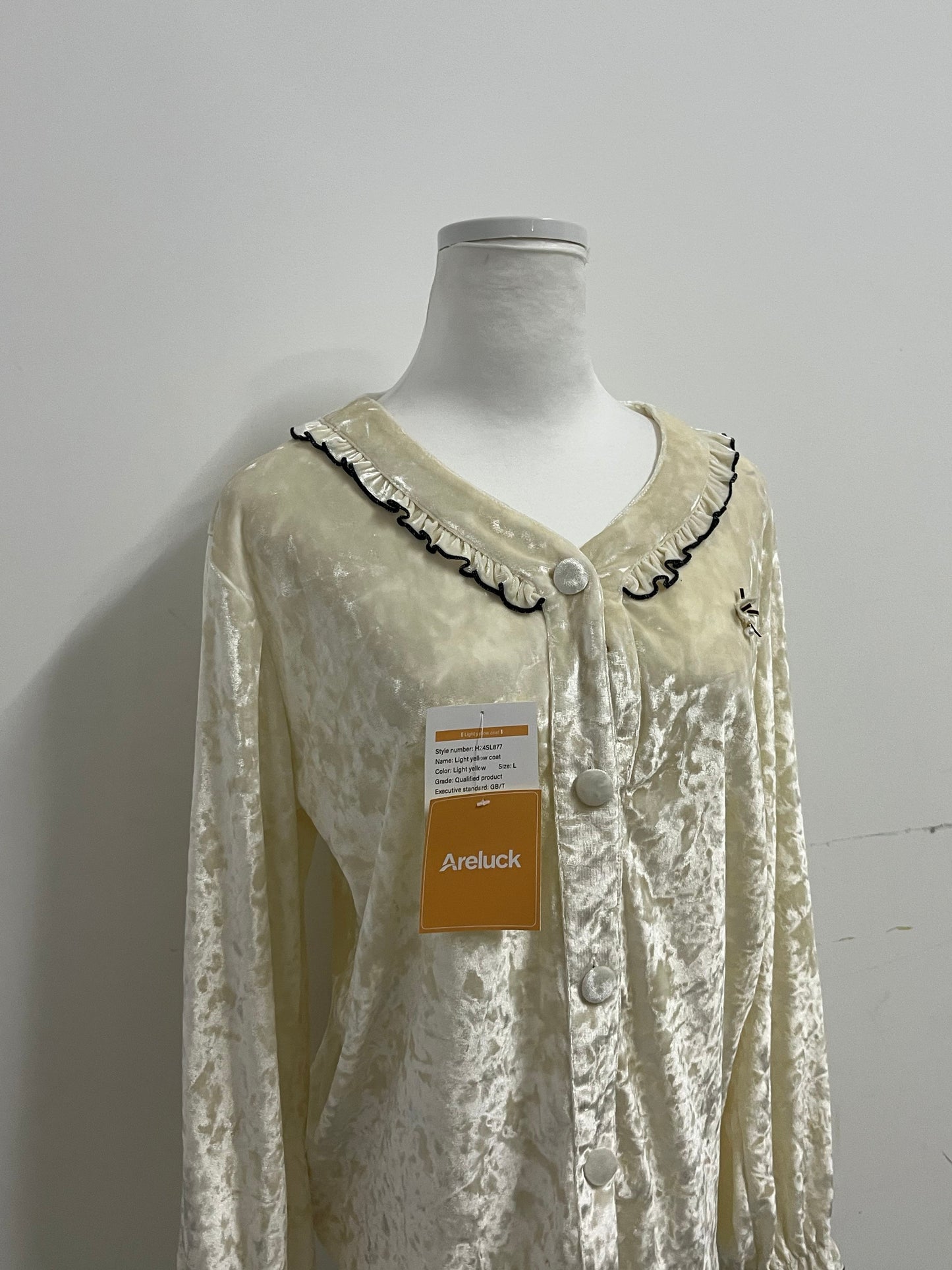 Areluck Velvet French Retro Pajama Top - Create a Light Luxury Home Ritual for You