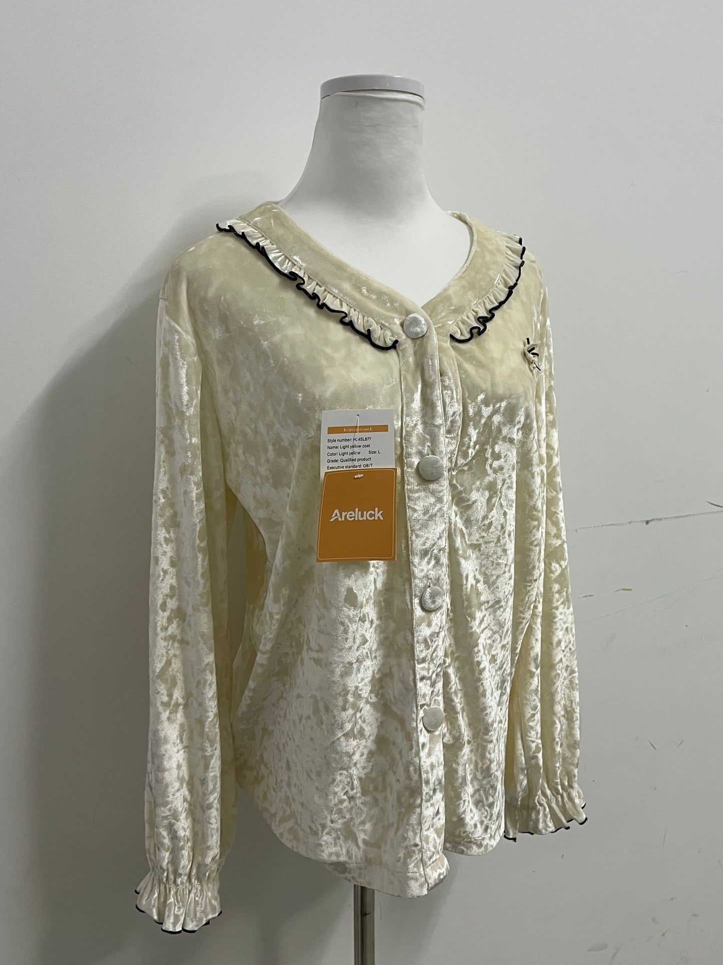 Areluck Velvet French Retro Pajama Top - Create a Light Luxury Home Ritual for You