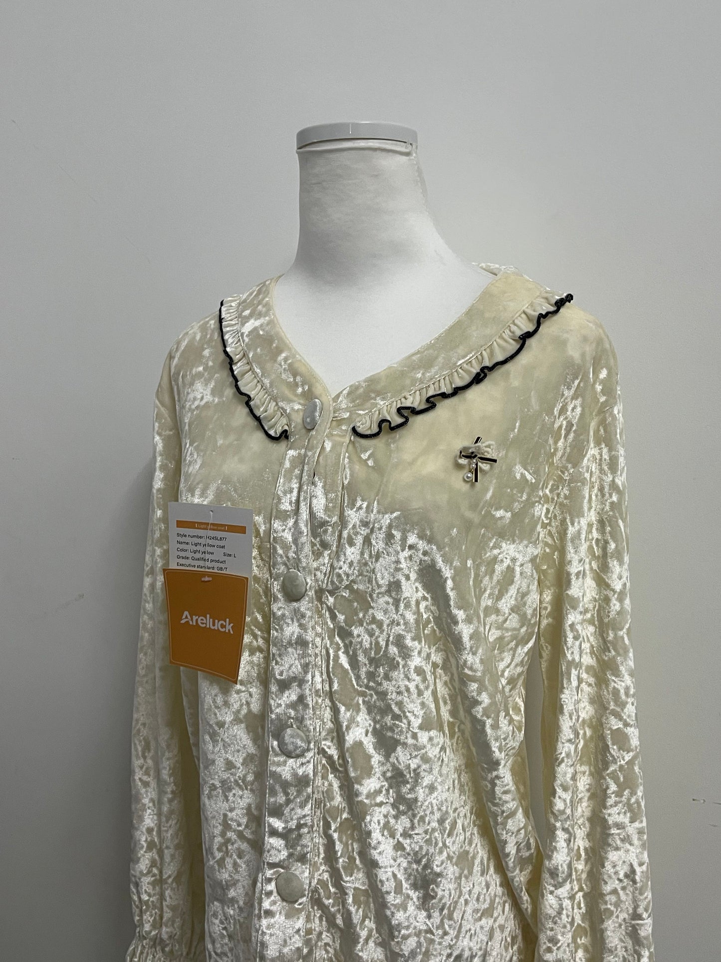 Areluck Velvet French Retro Pajama Top - Create a Light Luxury Home Ritual for You