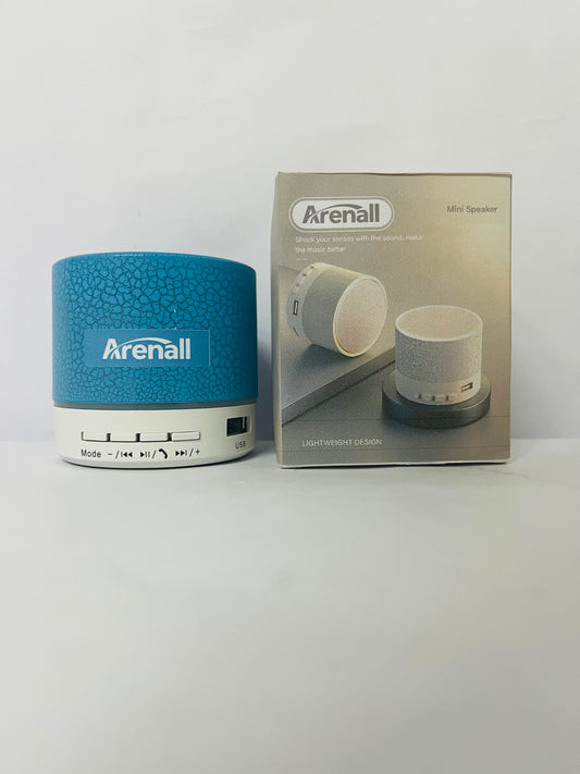 Arenall Portable Mini Speaker, Super Bass Stereo Rechargeable Speaker with LED Lights