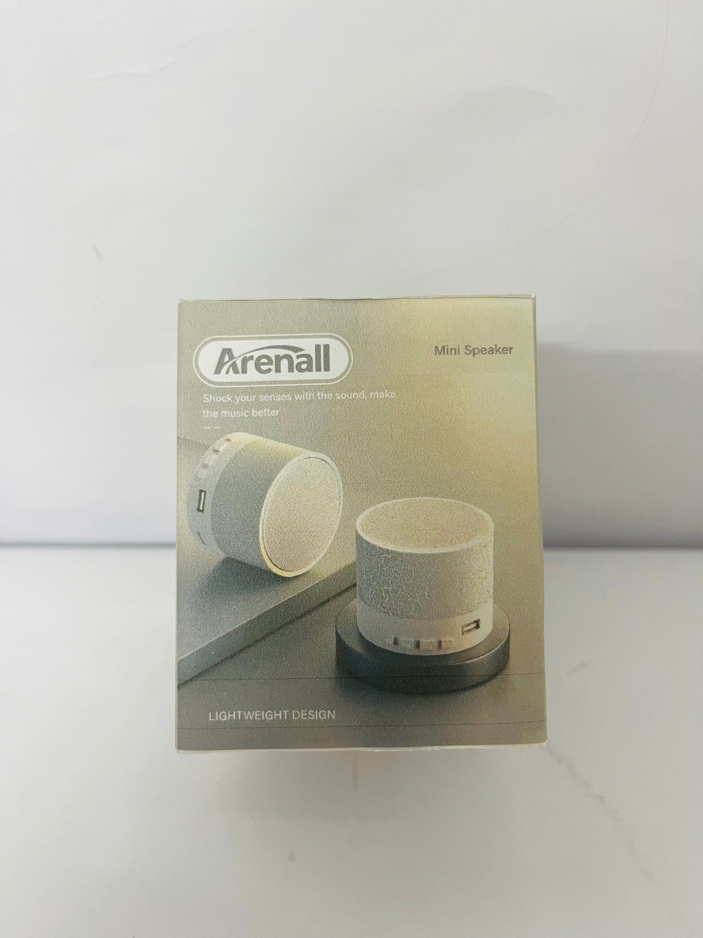 Arenall Portable Mini Speaker, Super Bass Stereo Rechargeable Speaker with LED Lights