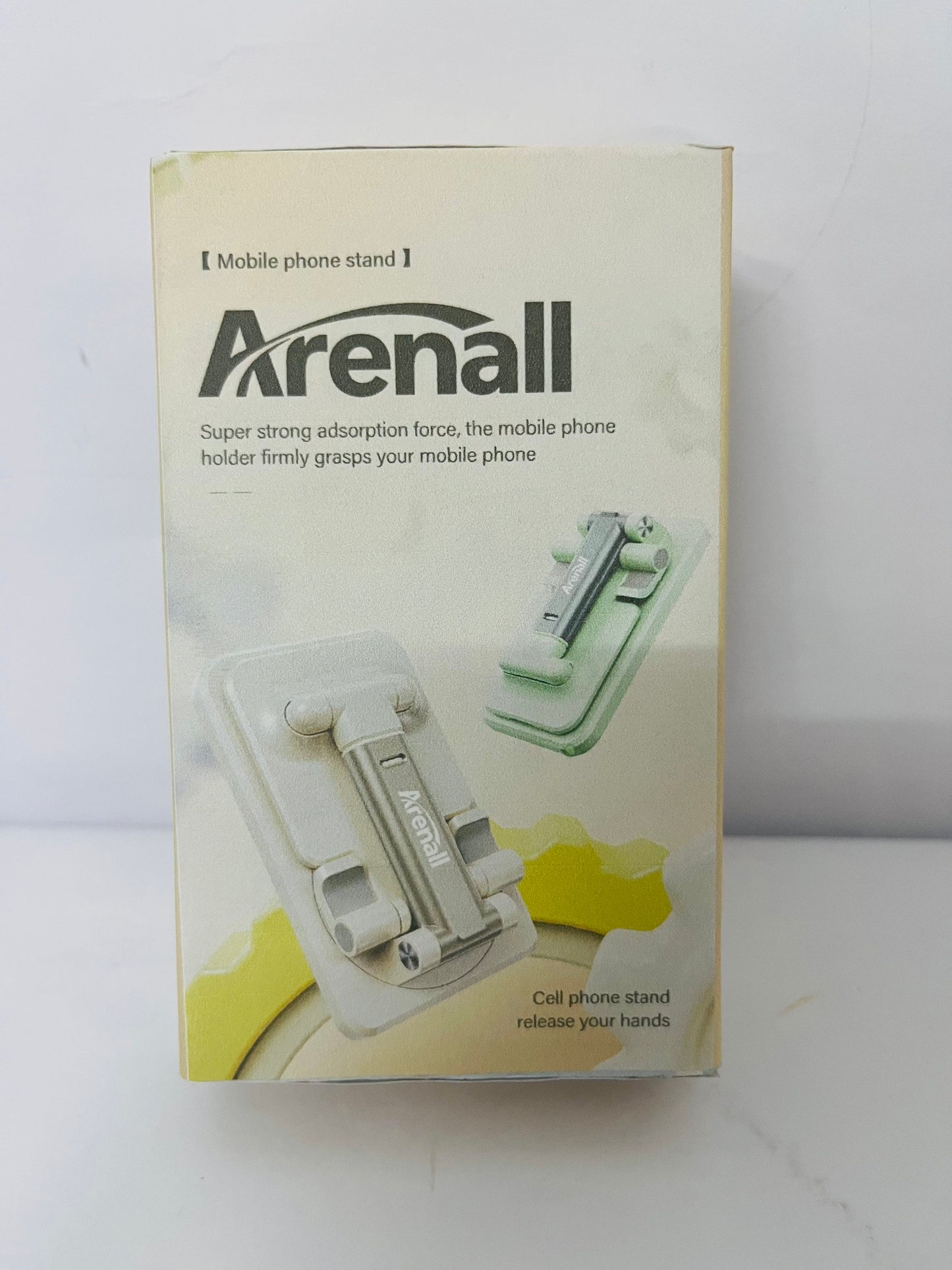 Arenall Foldable Cell Phone Stand for Desk, Fully Adjustable Phone Holder for Desk Compatible with iPhone 16 15 14 13 12 11, Nintendo Switch, All Phones, (White)