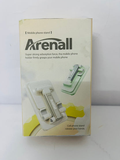 Arenall Foldable Cell Phone Stand for Desk, Fully Adjustable Phone Holder for Desk Compatible with iPhone 16 15 14 13 12 11, Nintendo Switch, All Phones, (White)