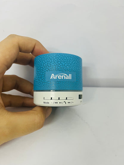 Arenall Portable Mini Speaker, Super Bass Stereo Rechargeable Speaker with LED Lights
