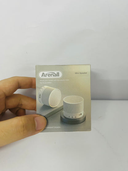 Arenall Portable Mini Speaker, Super Bass Stereo Rechargeable Speaker with LED Lights