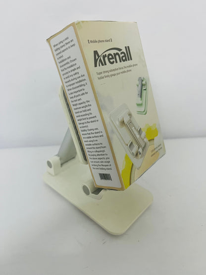 Arenall Foldable Cell Phone Stand for Desk, Fully Adjustable Phone Holder for Desk Compatible with iPhone 16 15 14 13 12 11, Nintendo Switch, All Phones, (White)
