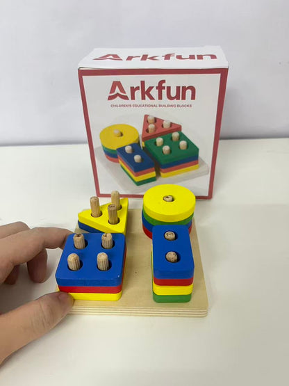 Arkfun Children's Educational Shape Sorting Blocks - A Great Helper for Early Cognitive Enlightenment