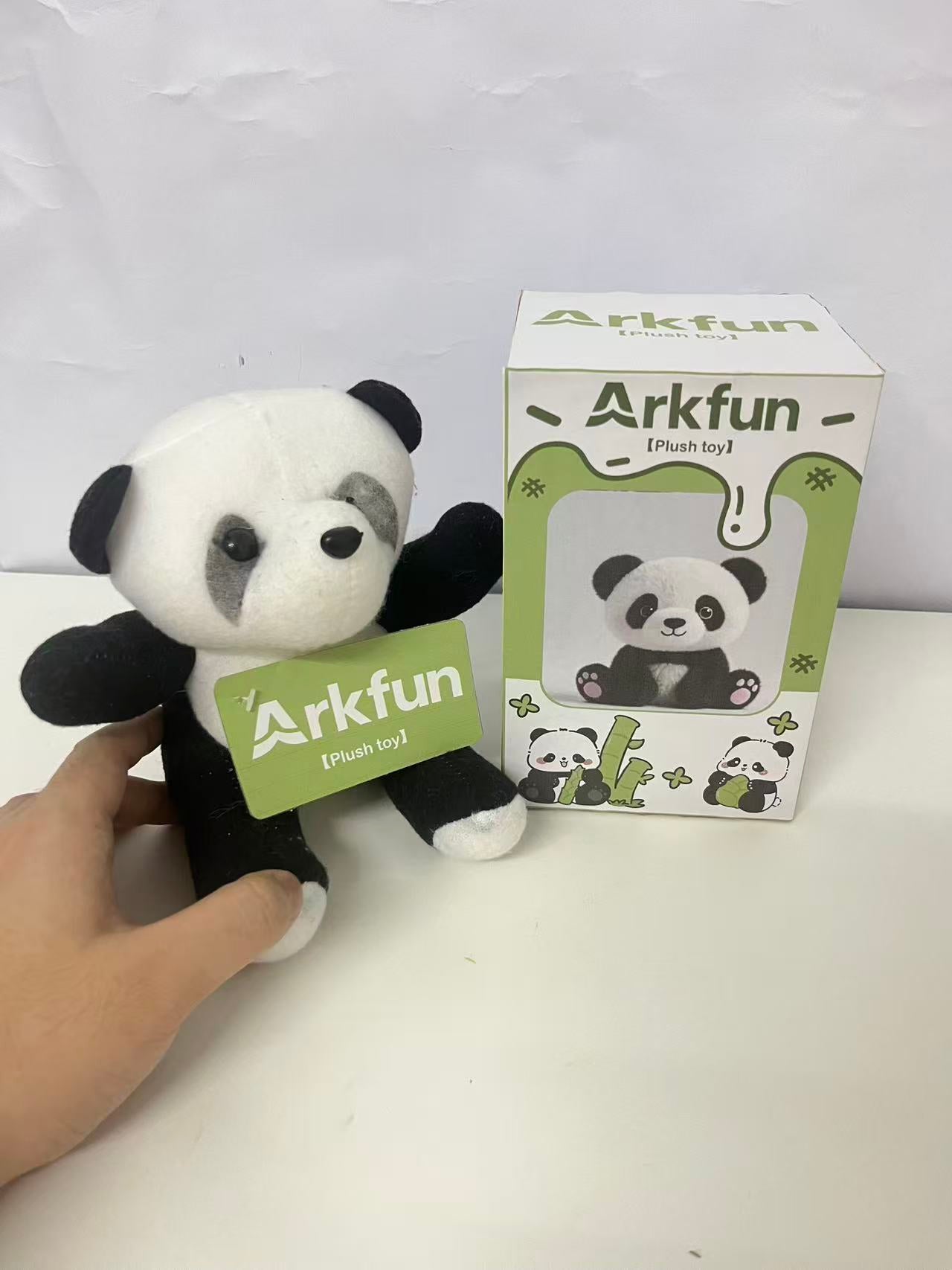 Arkfun Cute Panda Plush Toy, Adorable Healing Stuffed Animal, High-Quality Skin-Friendly Material, Companion Gift for All Ages