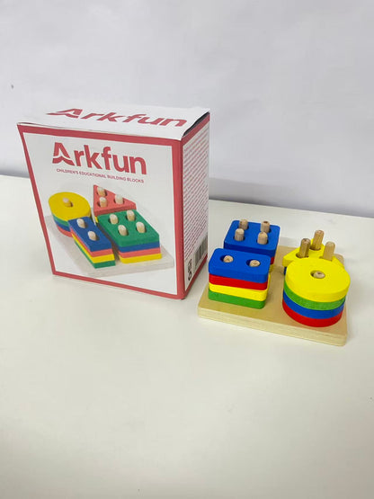 Arkfun Children's Educational Shape Sorting Blocks - A Great Helper for Early Cognitive Enlightenment