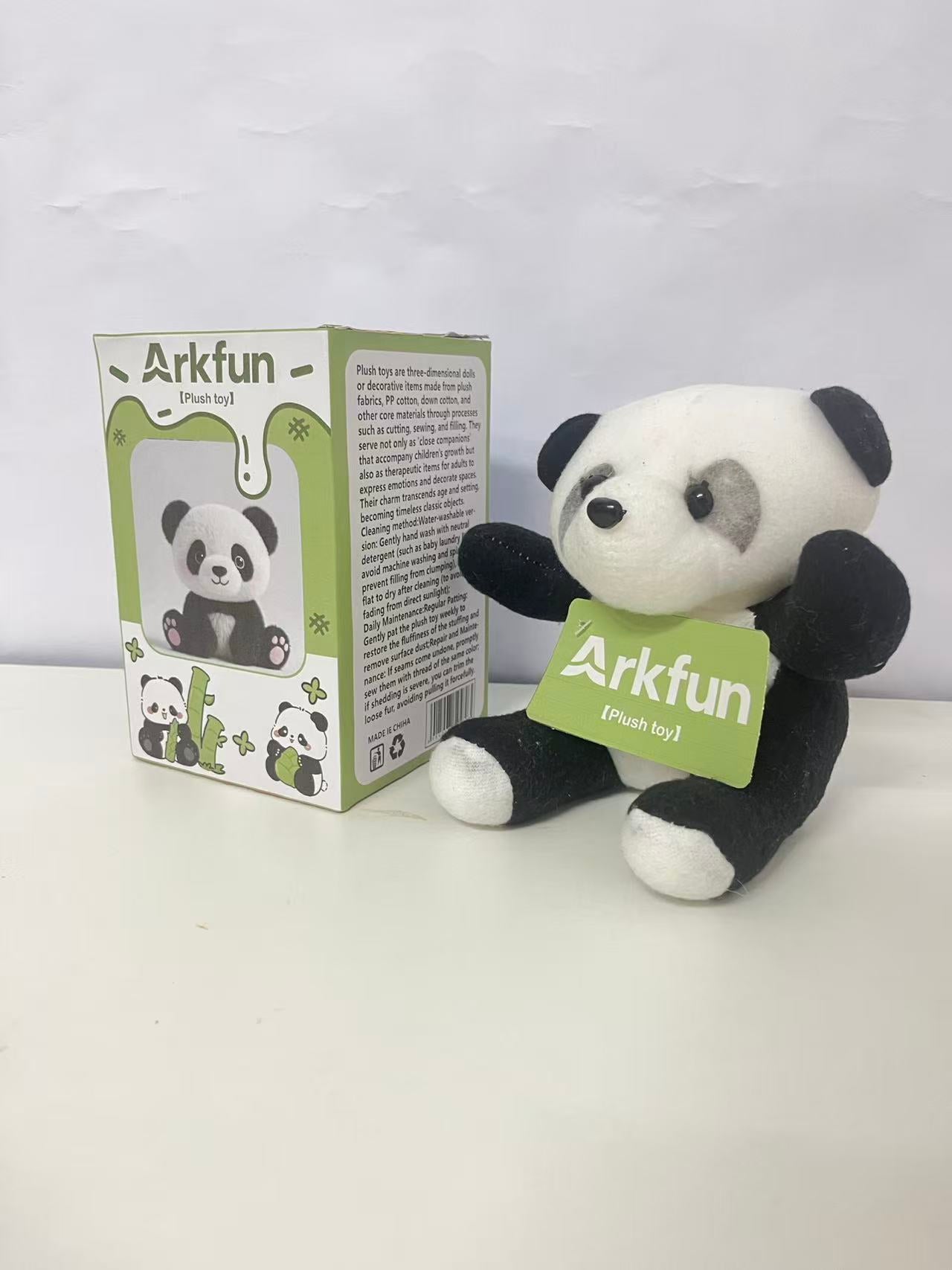 Arkfun Cute Panda Plush Toy, Adorable Healing Stuffed Animal, High-Quality Skin-Friendly Material, Companion Gift for All Ages