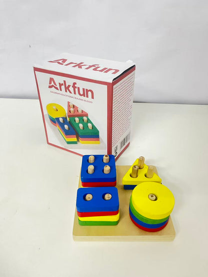 Arkfun Children's Educational Shape Sorting Blocks - A Great Helper for Early Cognitive Enlightenment
