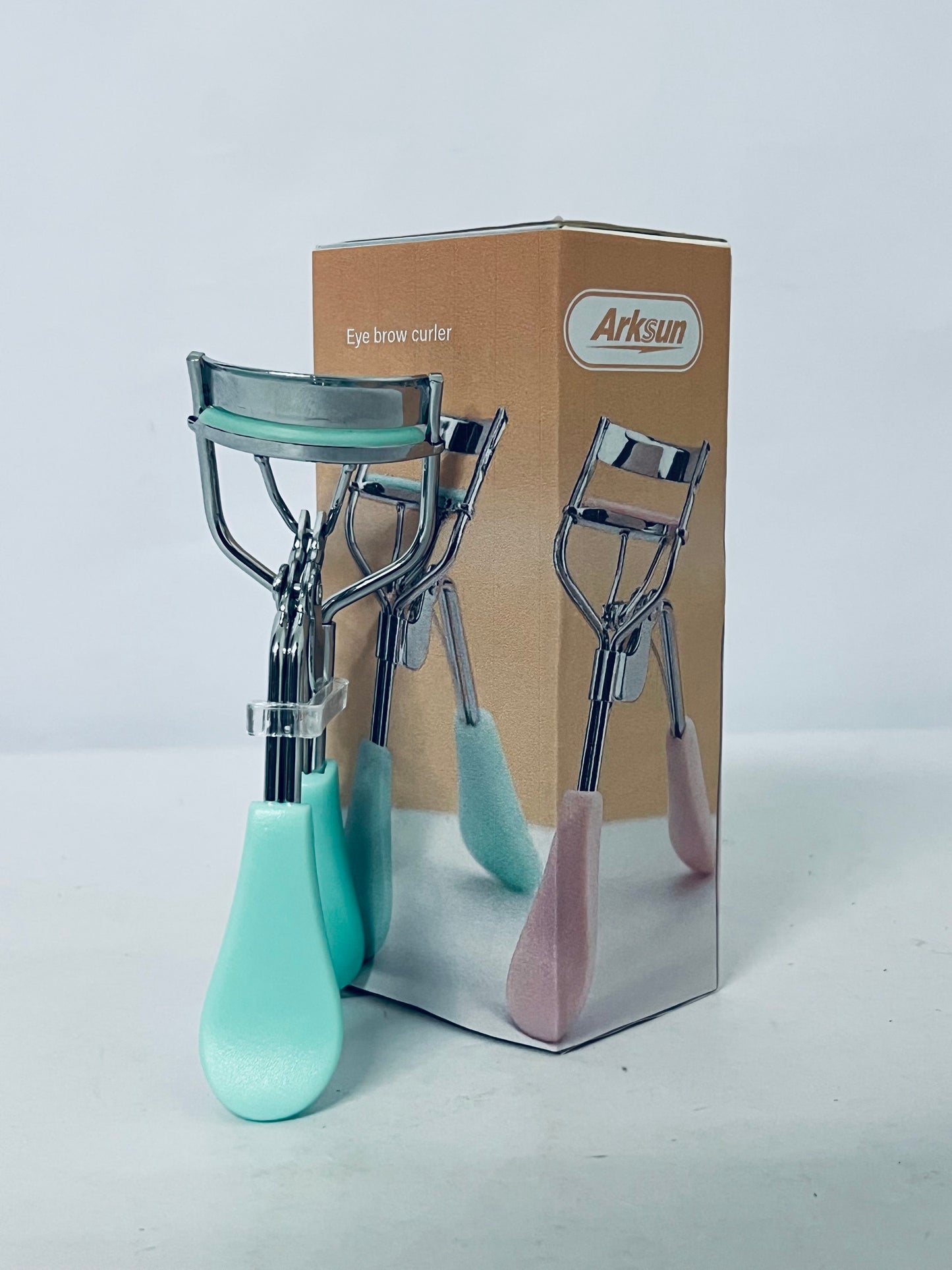 Arksun Eyelash Curler with Mint Green Handle - Professional Lash Curling Tool for Natural, Long-Lasting Curls