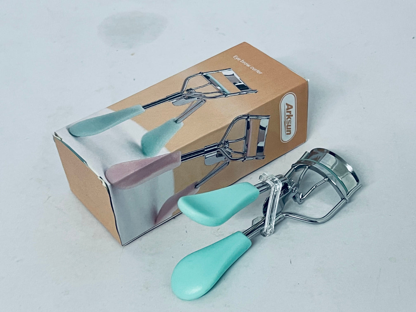 Arksun Eyelash Curler with Mint Green Handle - Professional Lash Curling Tool for Natural, Long-Lasting Curls