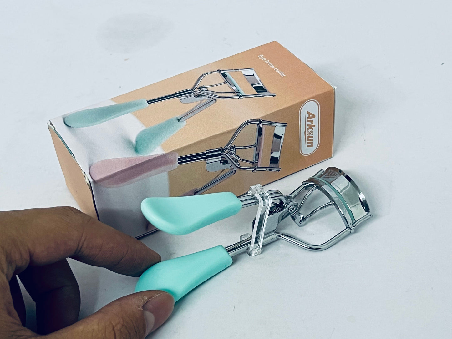 Arksun Eyelash Curler with Mint Green Handle - Professional Lash Curling Tool for Natural, Long-Lasting Curls