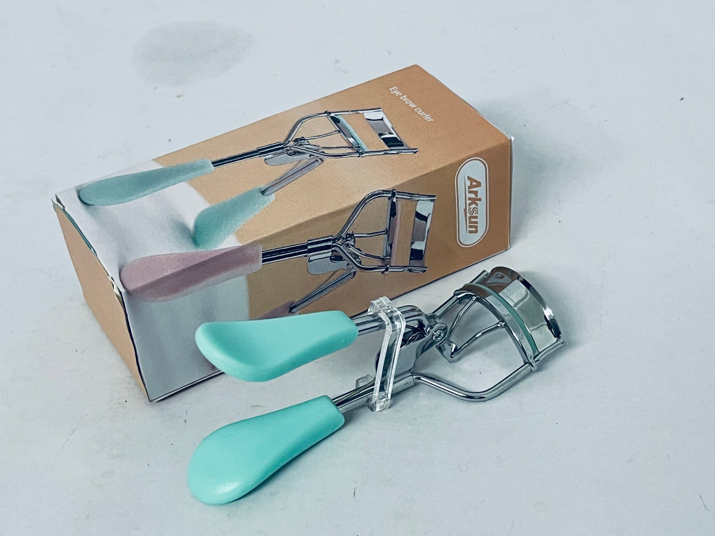 Arksun Eyelash Curler with Mint Green Handle - Professional Lash Curling Tool for Natural, Long-Lasting Curls