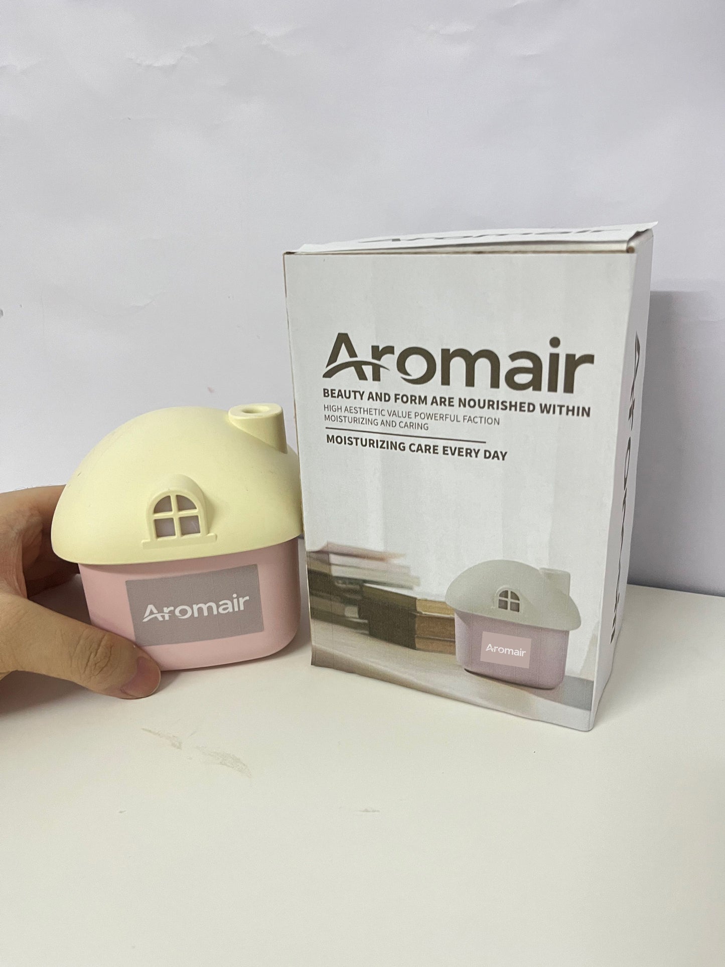 Aromair Portable Mini Humidifier, 300ml Small Cool Mist Humidifier, Personal Desktop Humidifiers for Baby Bedroom Travel Office Home