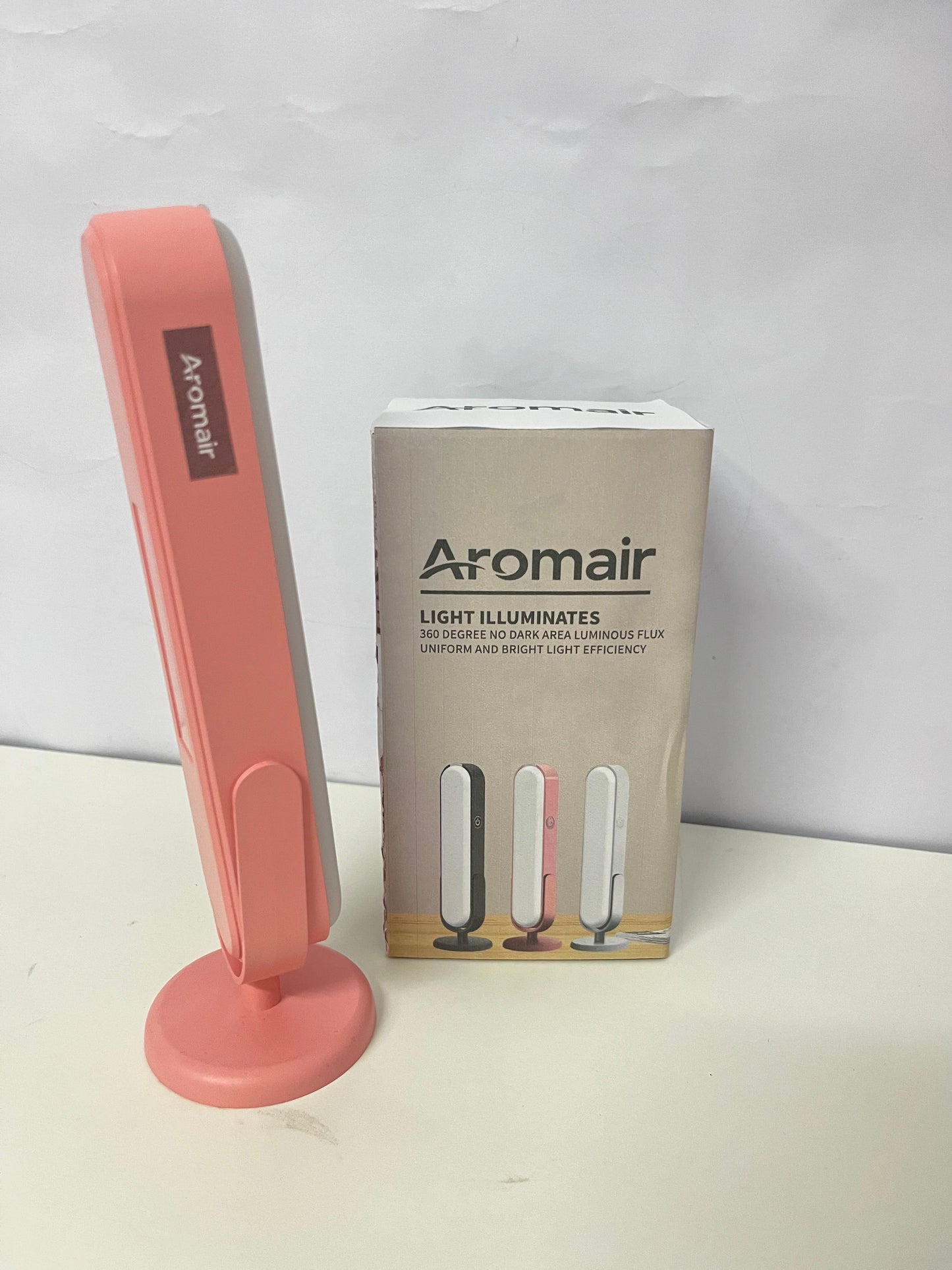 Aromair LED desk lamps suitable for both office and home use, battery-powered rechargeable desk lamps, portable desk lamps, LED desk lamp strips, small desk lamps with three brightness settings, wireless reading lamps.