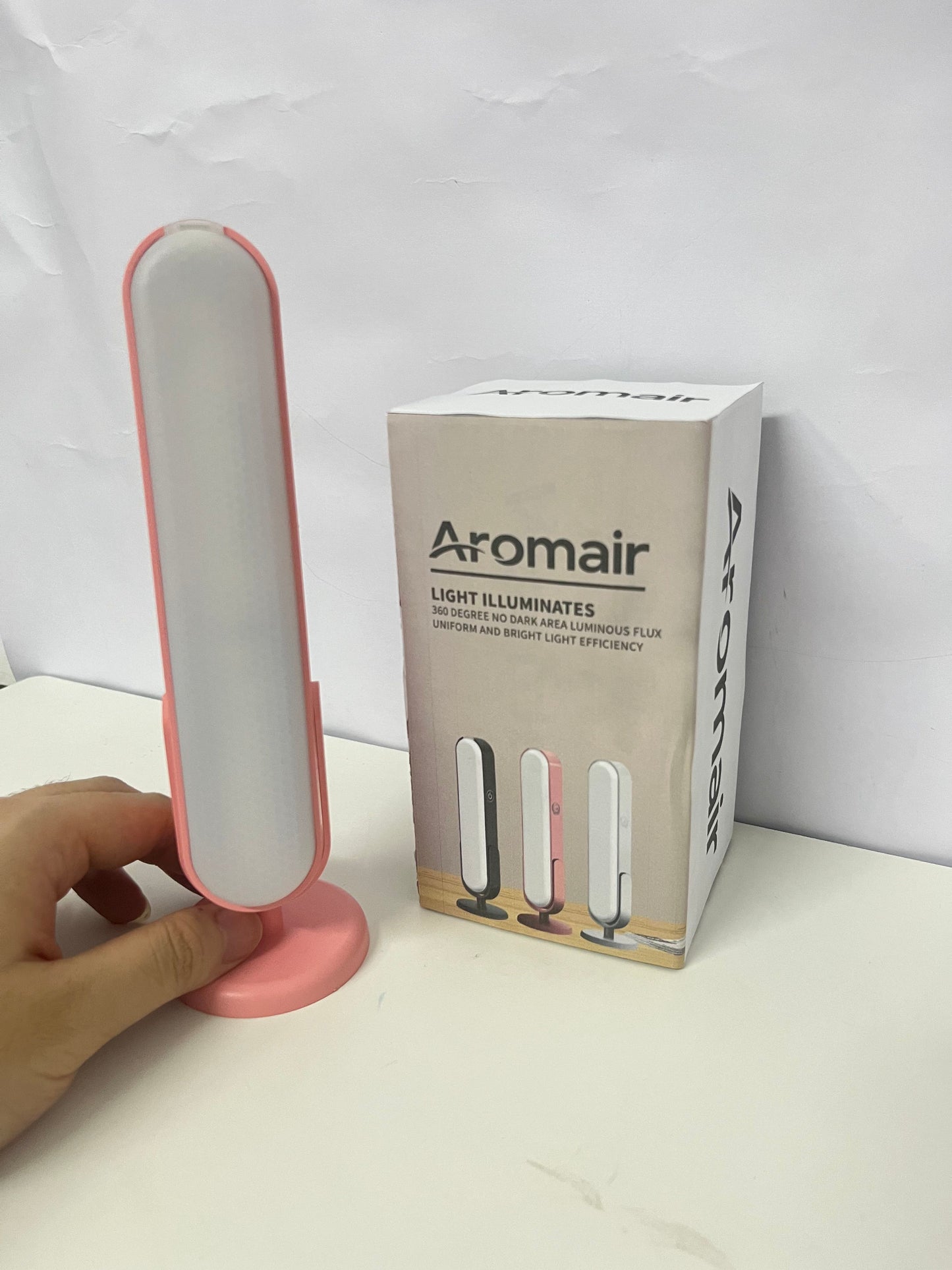 Aromair LED desk lamps suitable for both office and home use, battery-powered rechargeable desk lamps, portable desk lamps, LED desk lamp strips, small desk lamps with three brightness settings, wireless reading lamps.