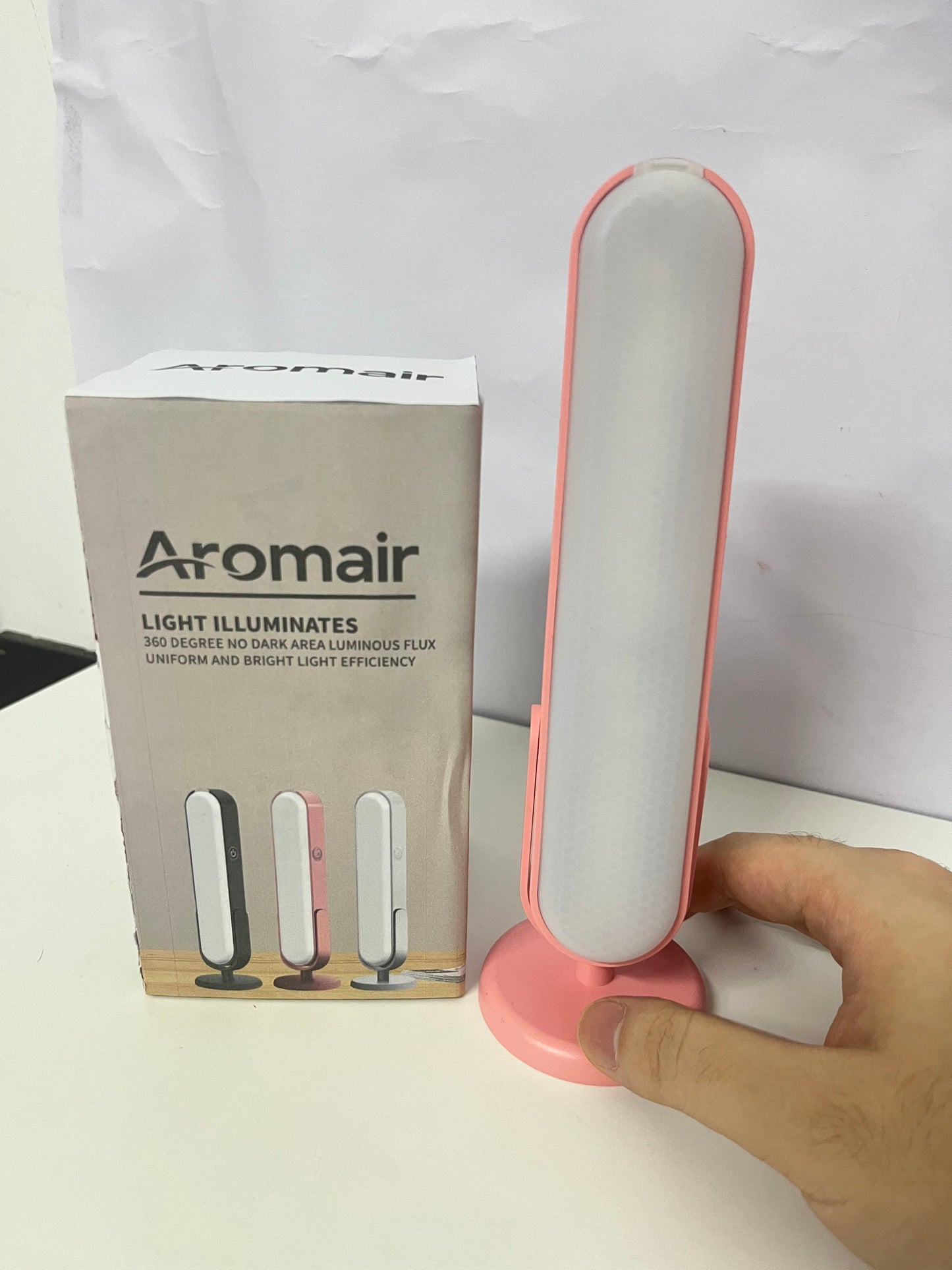 Aromair LED desk lamps suitable for both office and home use, battery-powered rechargeable desk lamps, portable desk lamps, LED desk lamp strips, small desk lamps with three brightness settings, wireless reading lamps.