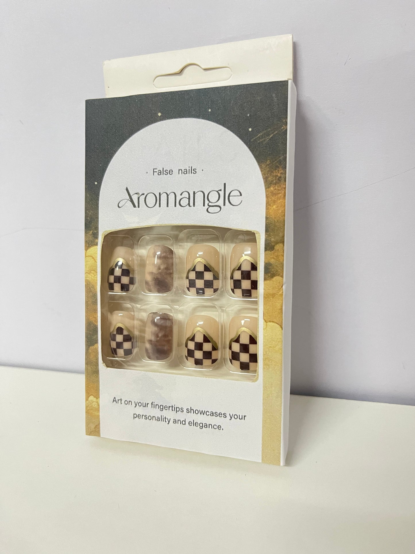 Aromangle Easy-Apply False Nails (Short-Medium Square-Oval)