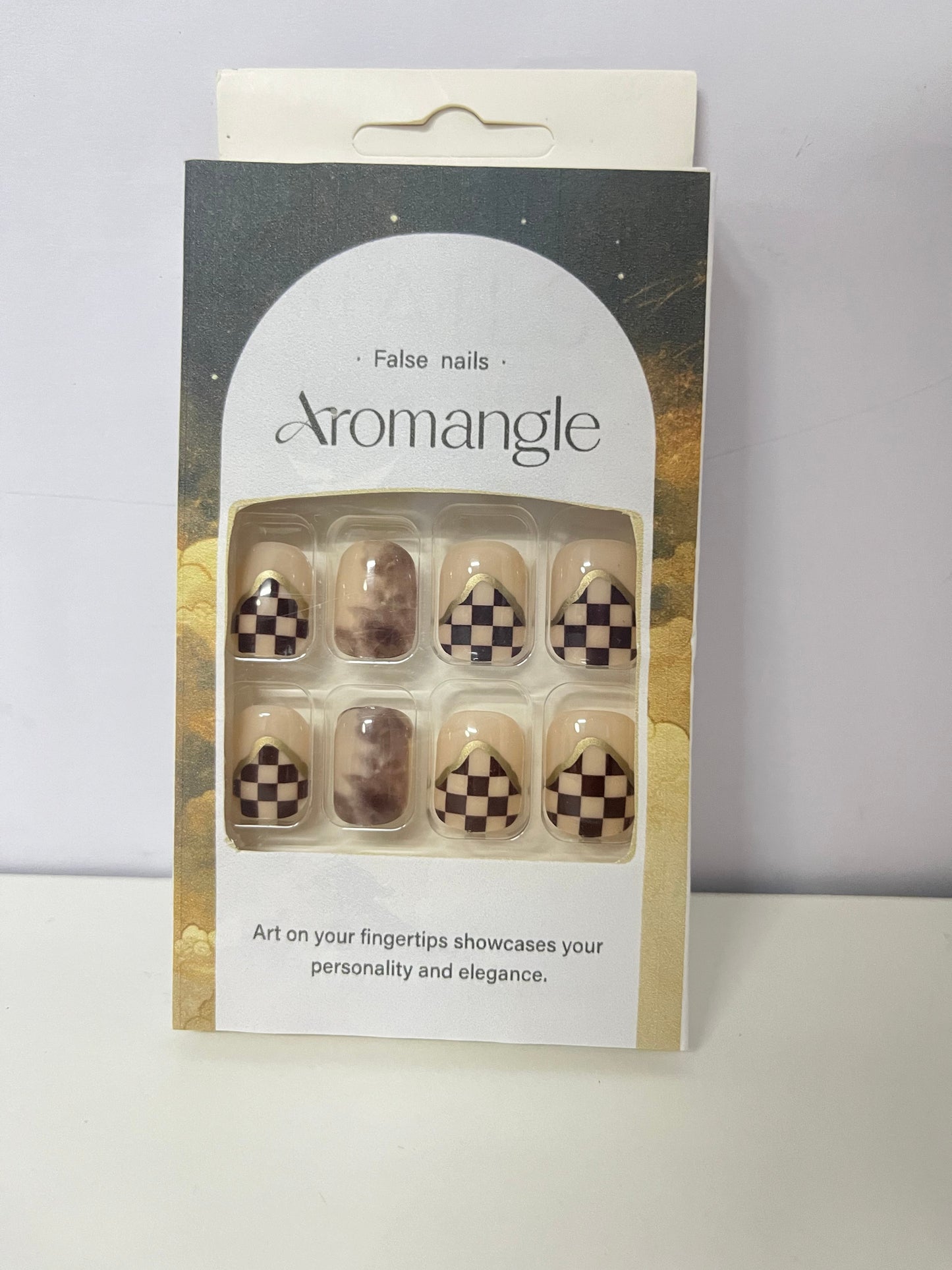 Aromangle Easy-Apply False Nails (Short-Medium Square-Oval)