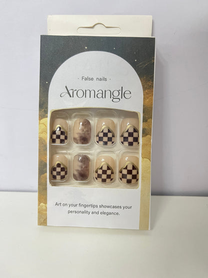 Aromangle Easy-Apply False Nails (Short-Medium Square-Oval)