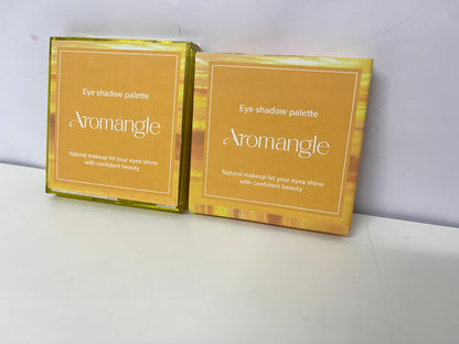 Aromangle 9-Color Yellow-Gold Eyeshadow Palette (Matte/Shimmer/Glitter)